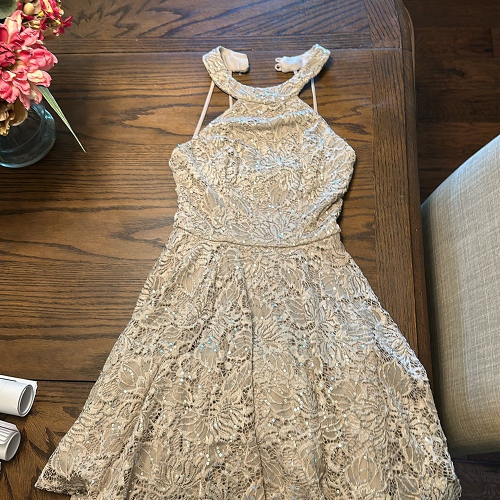 B.Darlin lace sequin party dress.